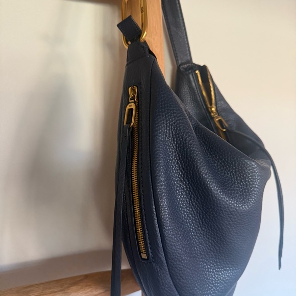 Navy Leather Hobo Purse - Picture 5 of 11